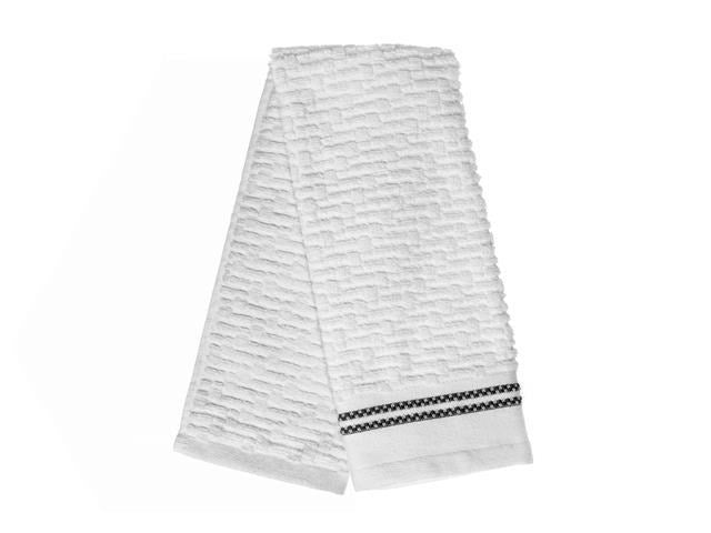 LUXURY STITCH HAND TOWEL WHITE
