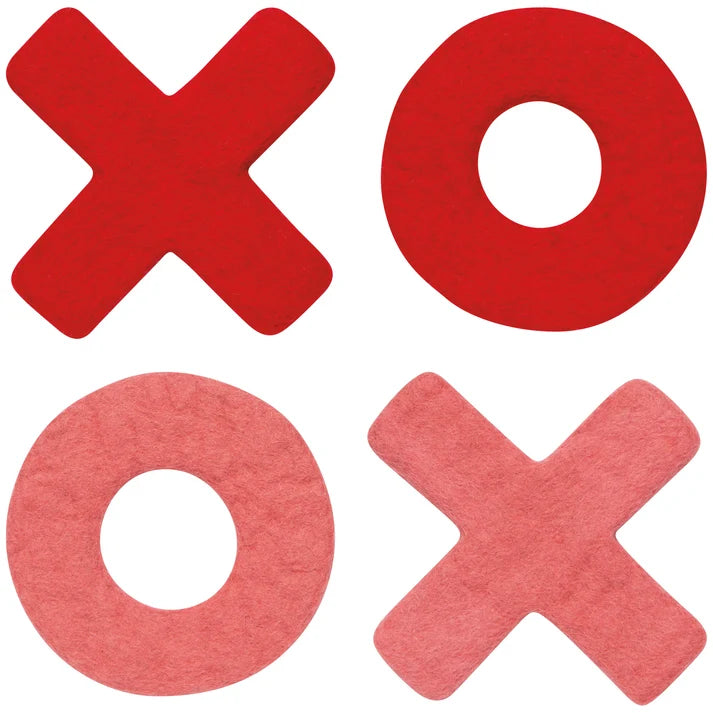 XO FELT WOOL COASTERS - SET OF 4