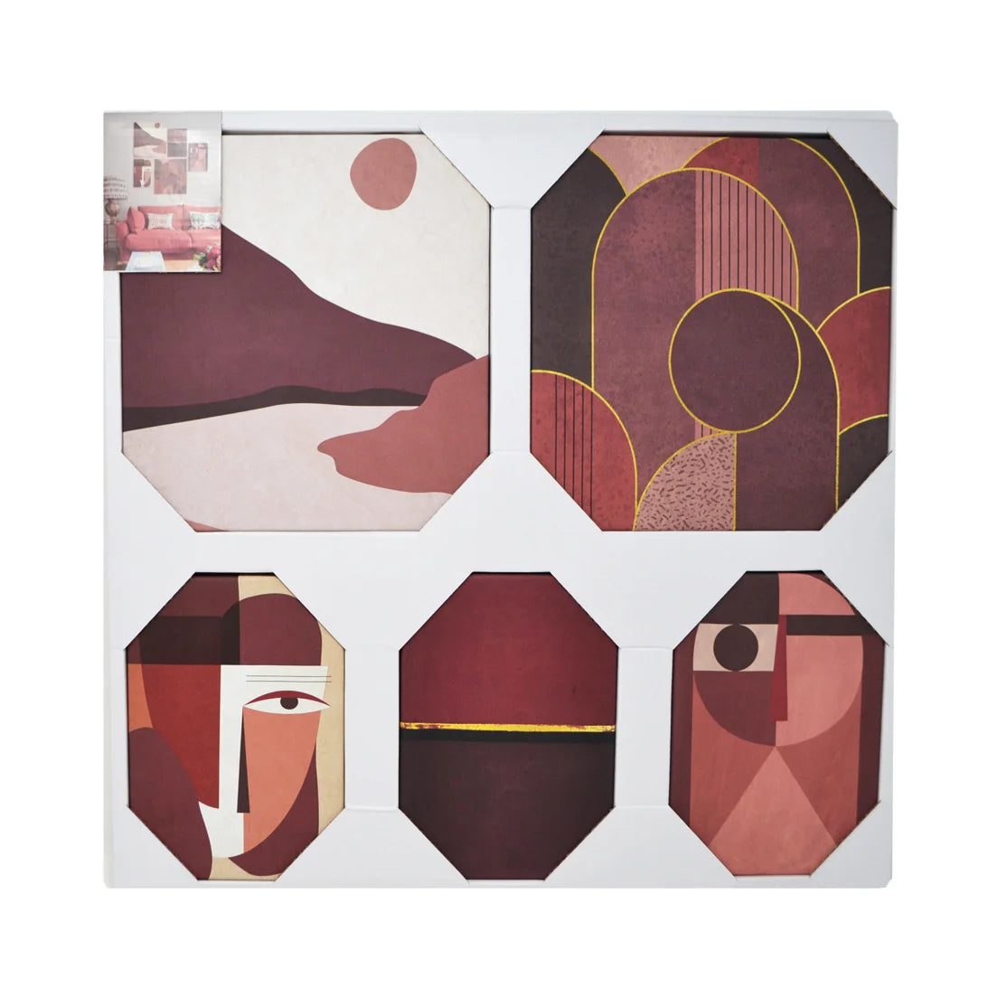 SET OF 5 ABSTRACT FRAMES