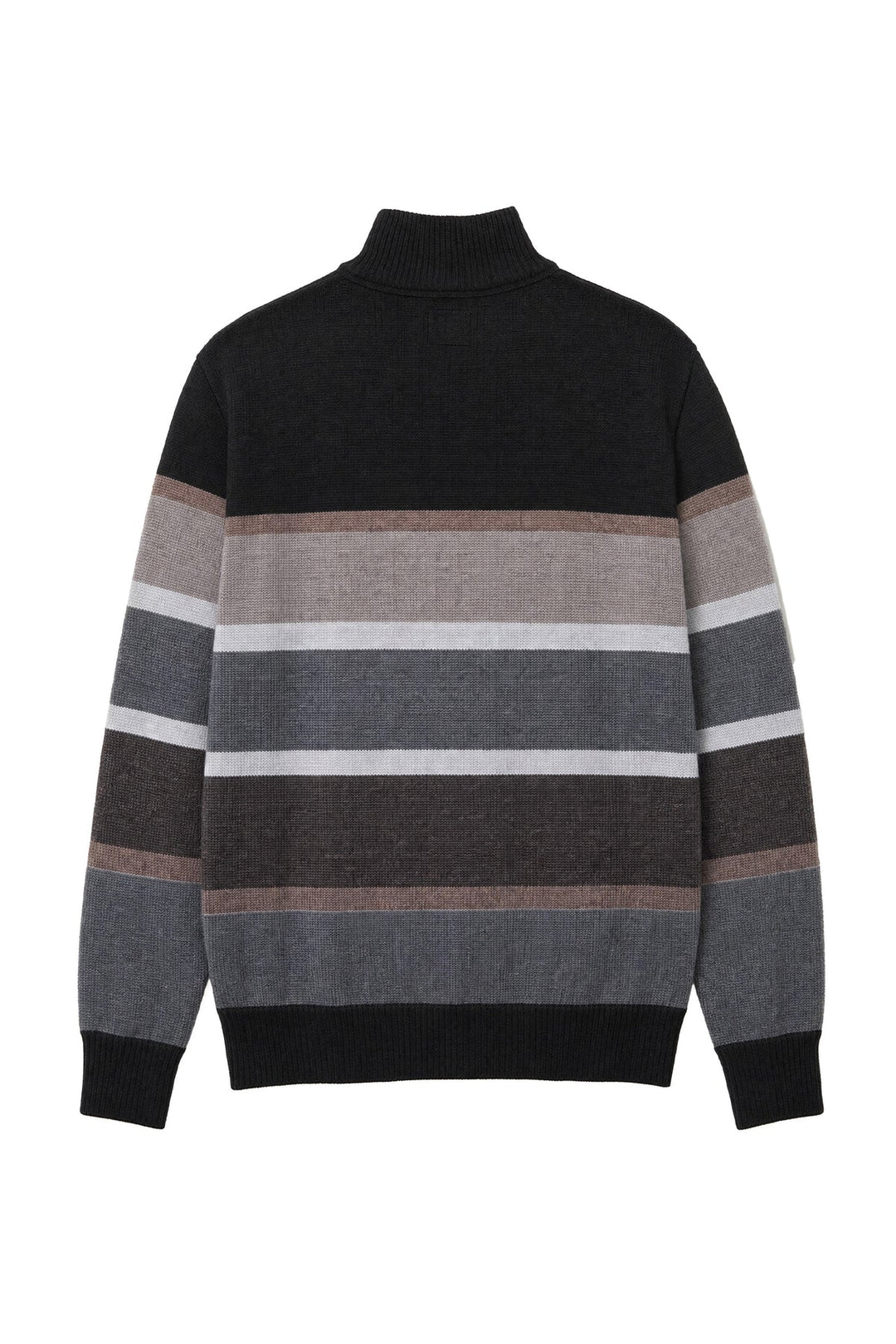 OTFRIED - MOCK NECK BONDED FULL-ZIP STRIPE TRACK JACKET "BLACK"