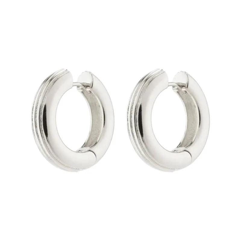 ALAINA Hoop Earrings "Silver"