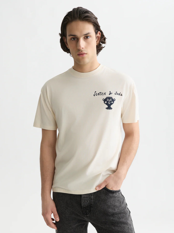 FRONT AND BACK ARTWORK RELAXED T-SHIRT "EGGNOG"