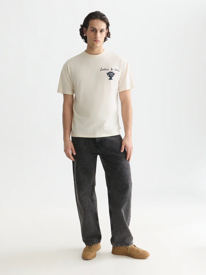 FRONT AND BACK ARTWORK RELAXED T-SHIRT "EGGNOG"