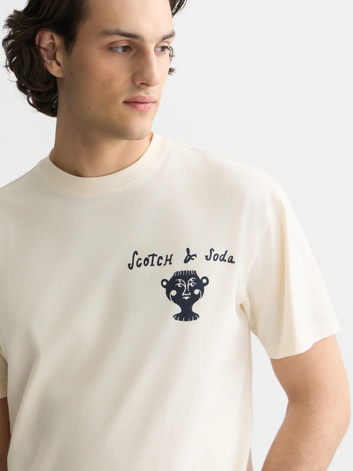 FRONT AND BACK ARTWORK RELAXED T-SHIRT "EGGNOG"
