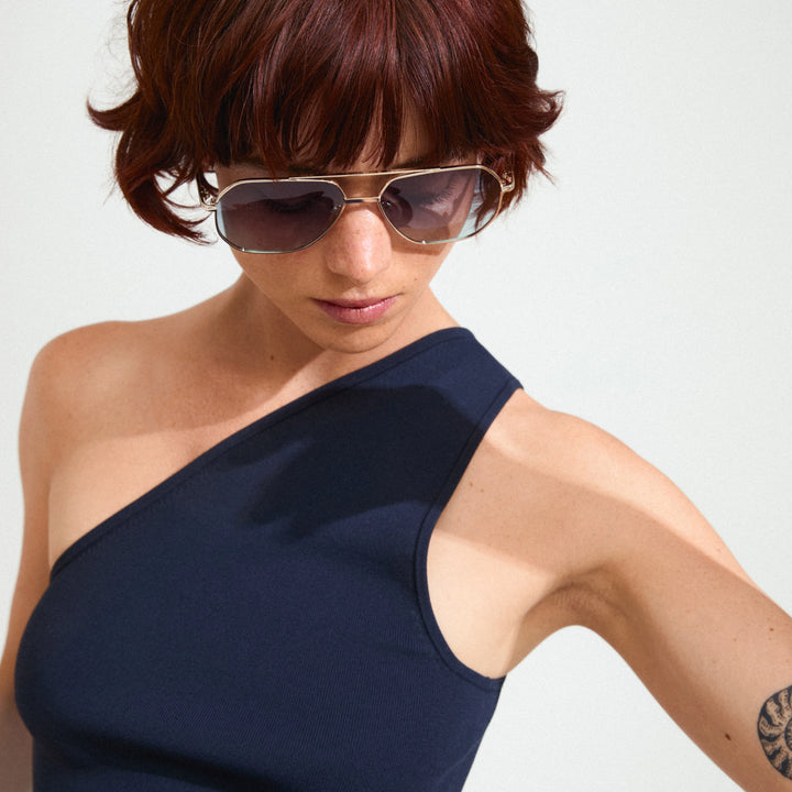 ANA SUNGLASSES "GREY/GOLD"