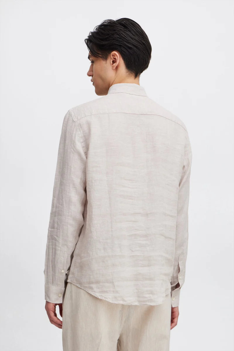 CFANTON BD LS LINEN SHIRT "CHATEAU GRAY"