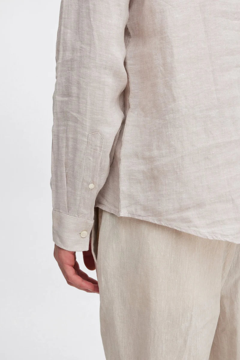 CFANTON BD LS LINEN SHIRT "CHATEAU GRAY"