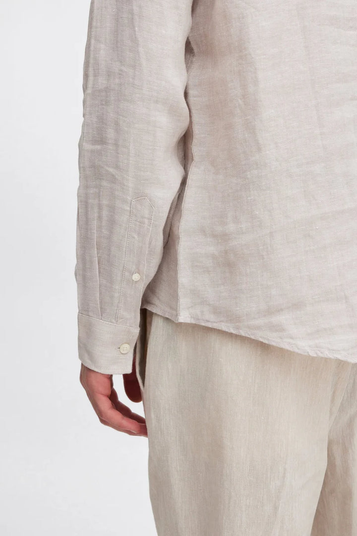 CFANTON BD LS LINEN SHIRT "CHATEAU GRAY"