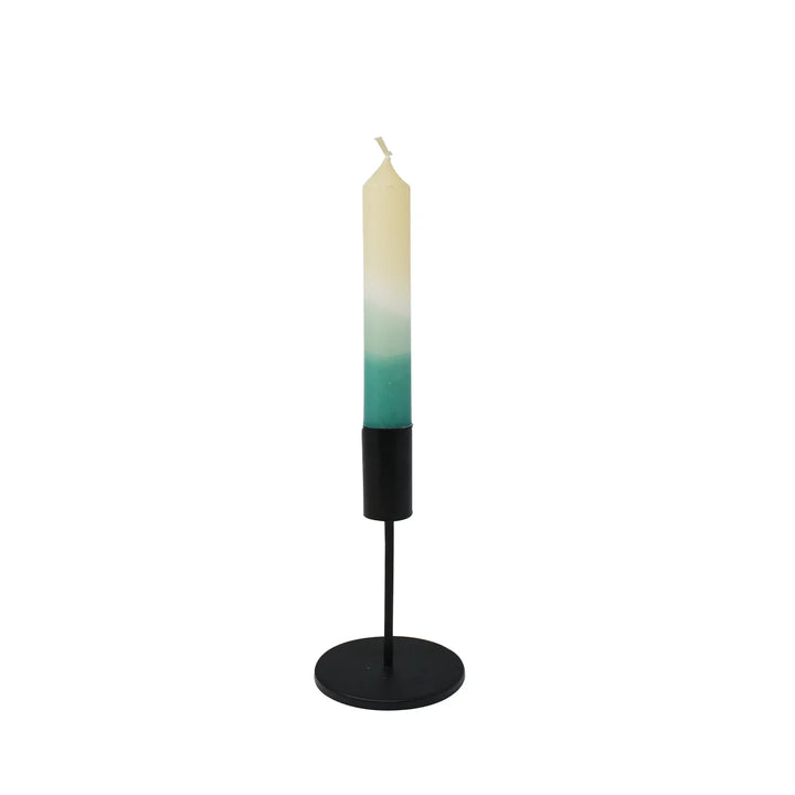 S/2 CANDLES DIP-DYE AQUA 18CM
