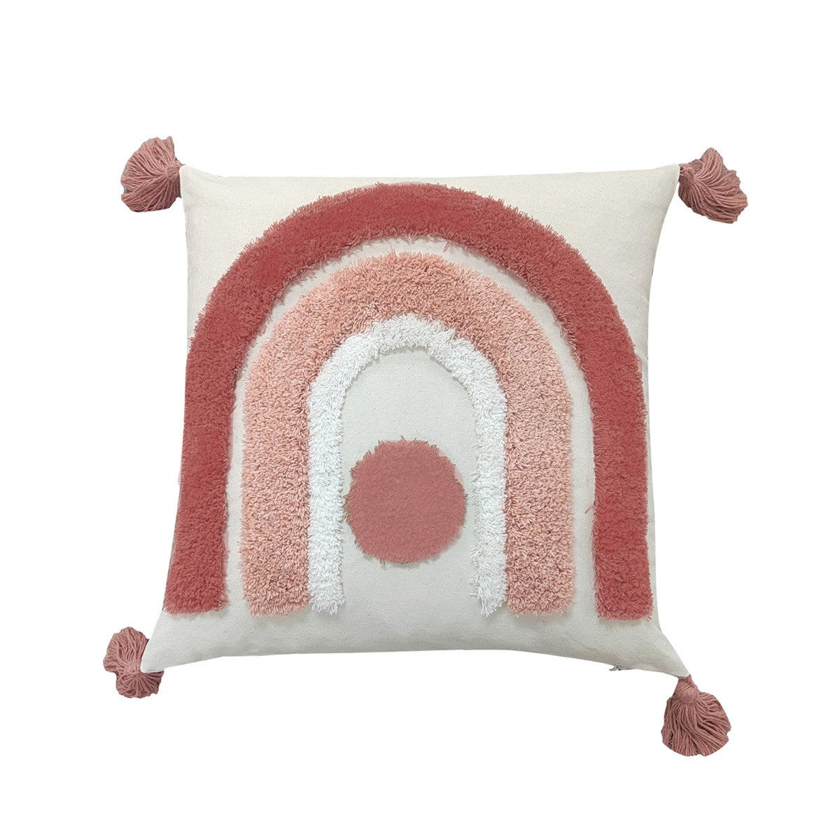 TUFTED PINK ARK CUSHION 45X45CM