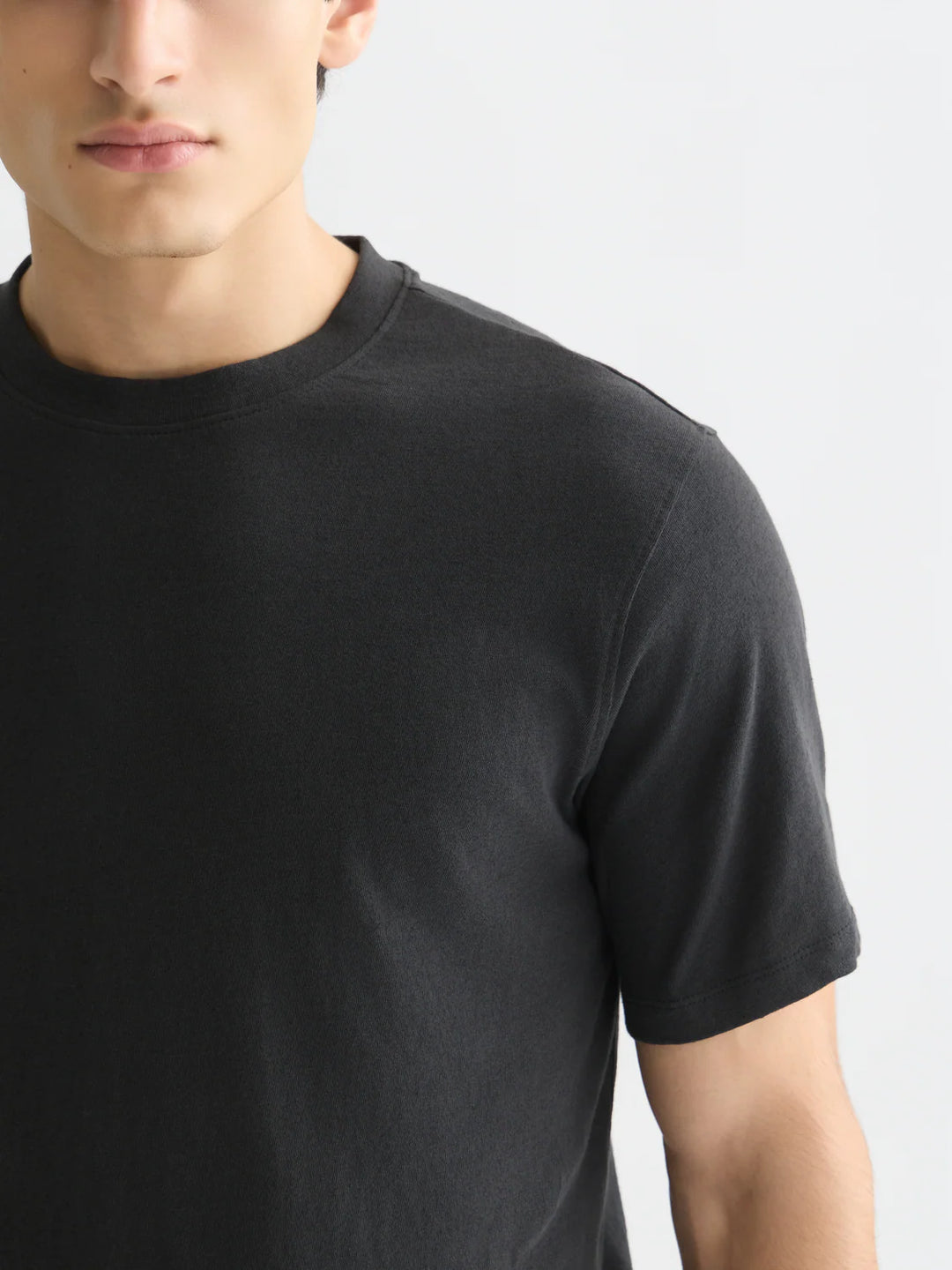 3 CROSSES COTTON-LINEN T-SHIRT "METEORITE"