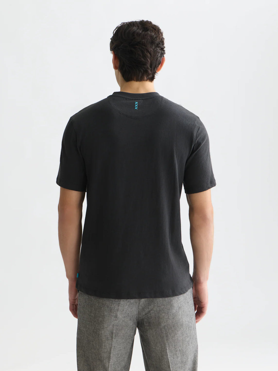 3 CROSSES COTTON-LINEN T-SHIRT "METEORITE"