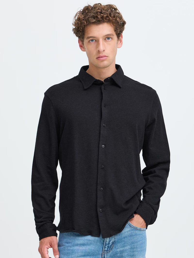CFARKAN FORMAL SHIRT "BLACK BEAUTY MELANGE"