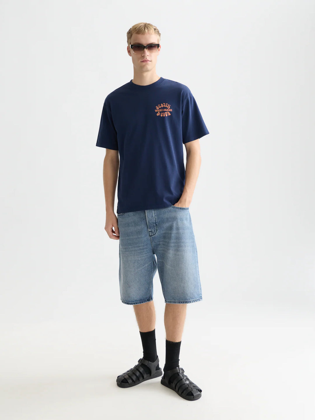 LOGO ARTWORK RELAXED T-SHIRT "PAGEANT BLUE"