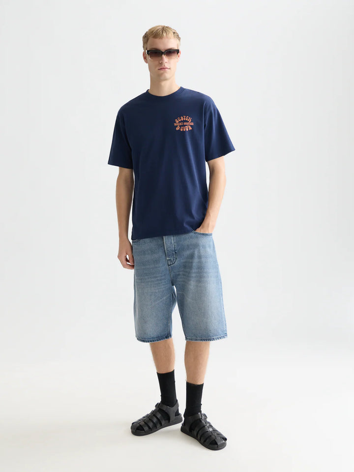 LOGO ARTWORK RELAXED T-SHIRT "PAGEANT BLUE"