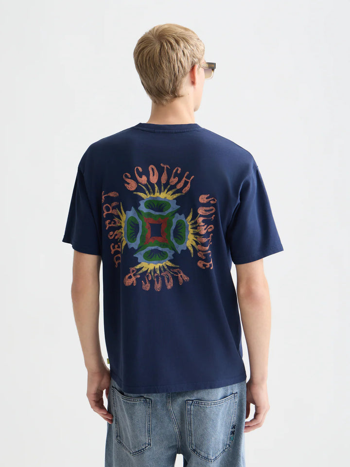 LOGO ARTWORK RELAXED T-SHIRT "PAGEANT BLUE"