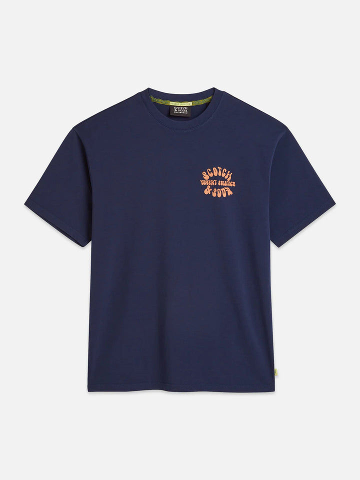 LOGO ARTWORK RELAXED T-SHIRT "PAGEANT BLUE"