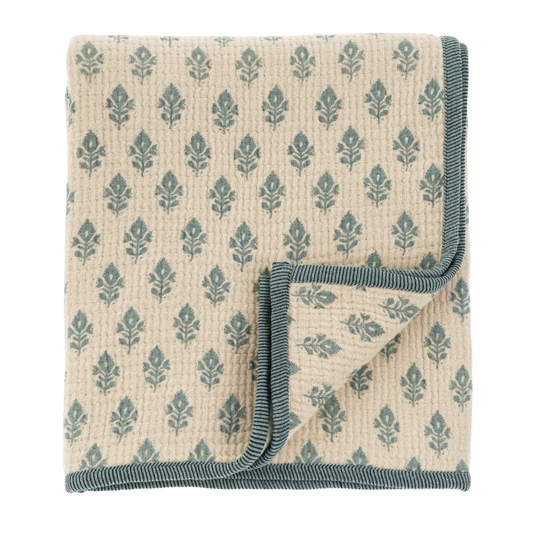 AVERY CRIB BLANKET - BLUE