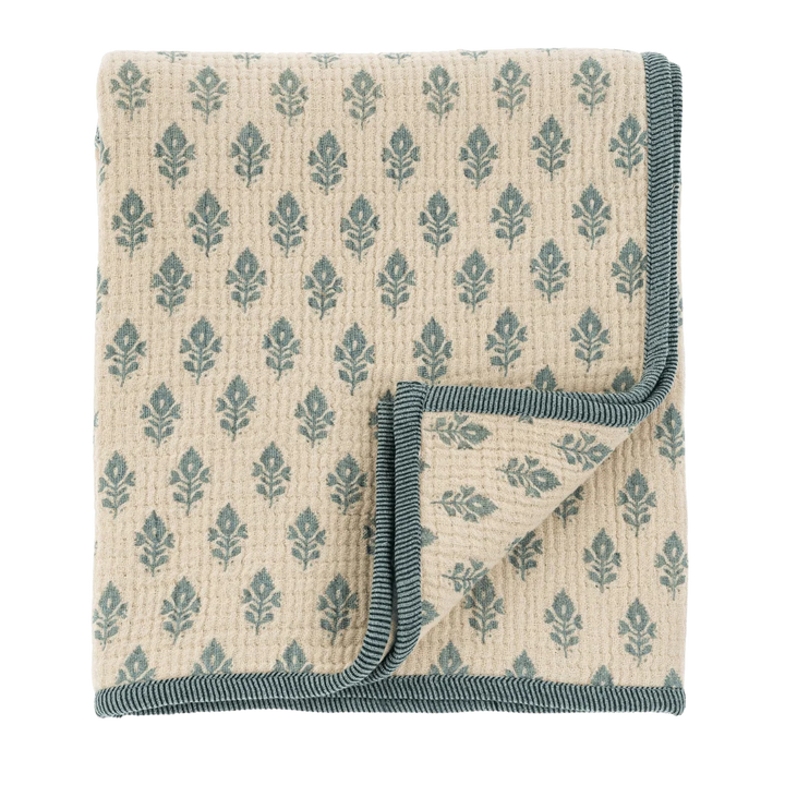 AVERY CRIB BLANKET - BLUE