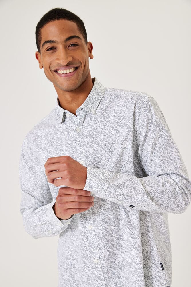 Garcia White Long Sleeves Dress Shirt