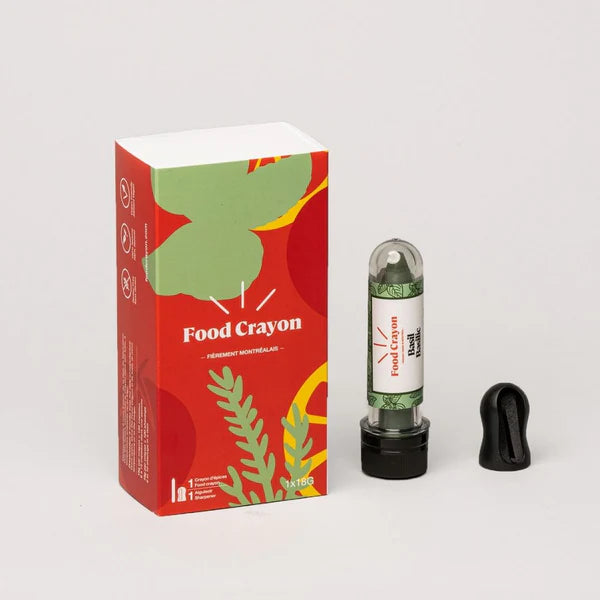 BASIL FOOD CRAYON + SHARPENER - SINGLE BOX