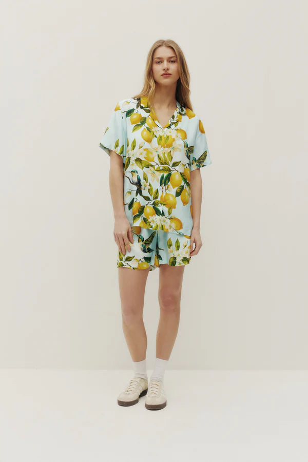 LEMON HUMMINGBIRD SHORTS "BABY BLUE"