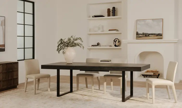 BEN EXTENSION DINING TABLE "BLACK"