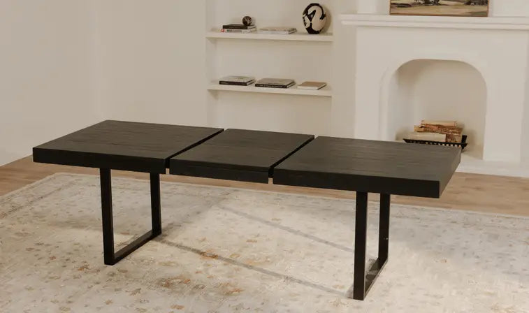 BEN EXTENSION DINING TABLE "BLACK"