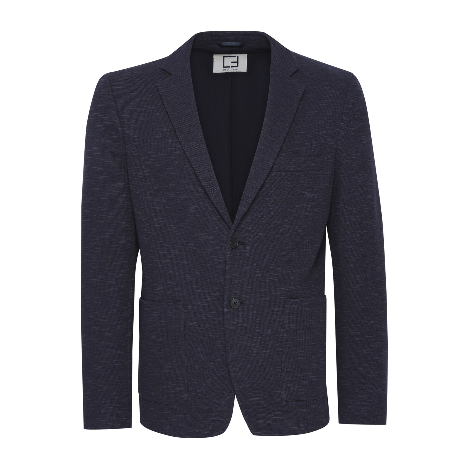 CFBILLE SLUB YARN BLAZER "DARK NAVY"
