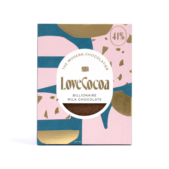 LOVE COCOA - BILLIONAIRES SHORTBREAD MILK CHOCOLATE BAR 75G