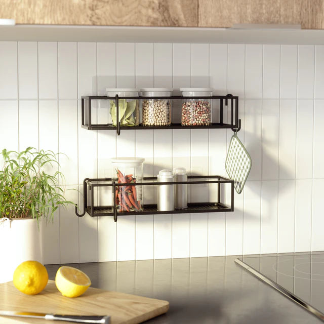 CUBIKO ADHESIVE SHOWER BINS - SET OF 2