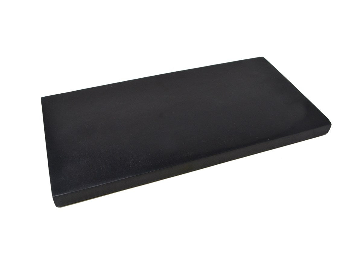 RECTANGULAR PLATE BLACK STEATITE 30.5X15CM