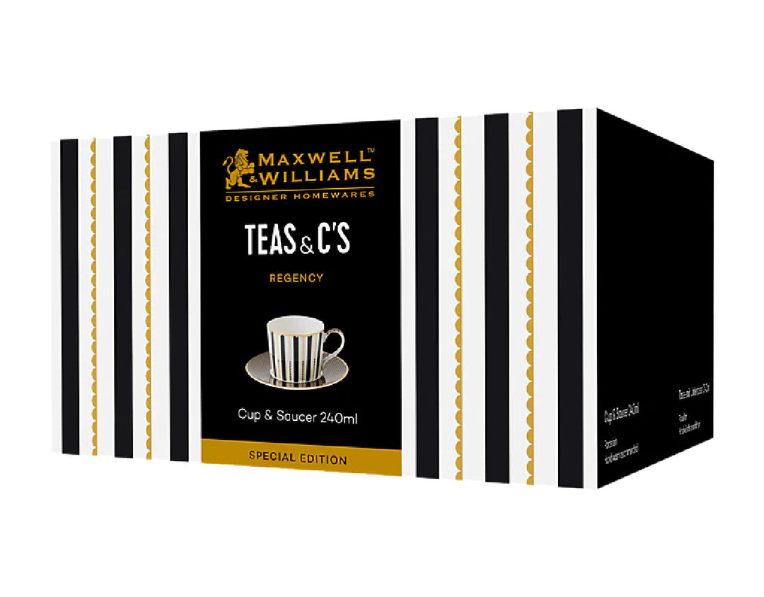 MAXWELL & WILLIAMS - Teas & C's Regency Cup & Saucer 240ml in Black