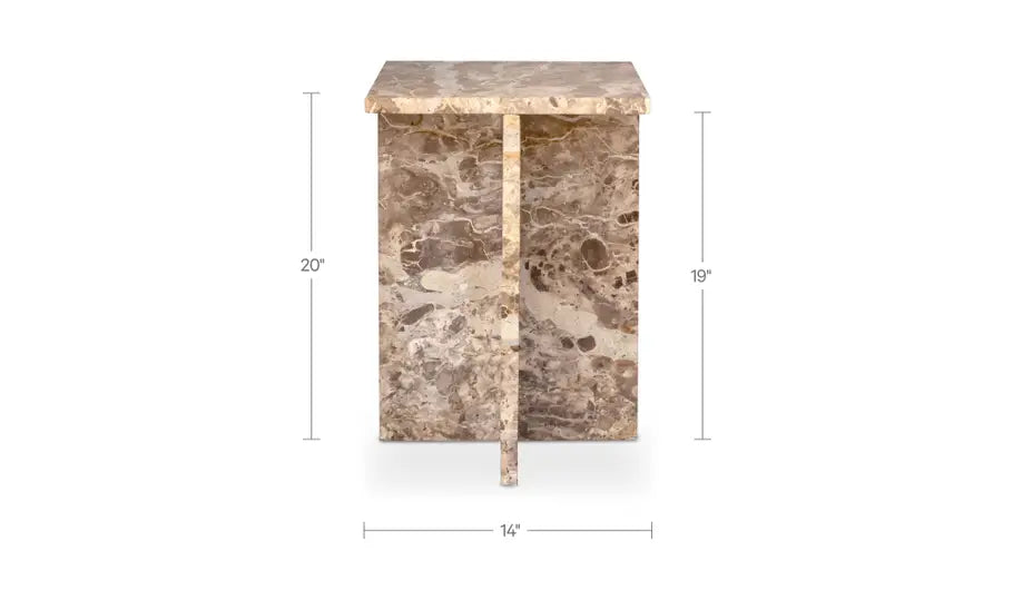 BLAIR ACCENT TABLE "PANTHER MARBLE"