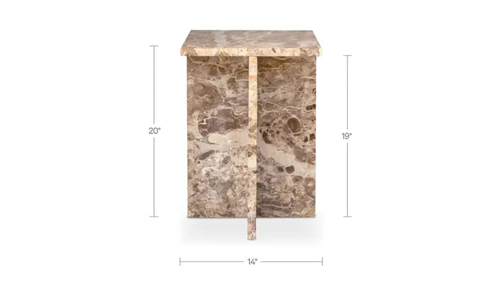 BLAIR ACCENT TABLE "PANTHER MARBLE"