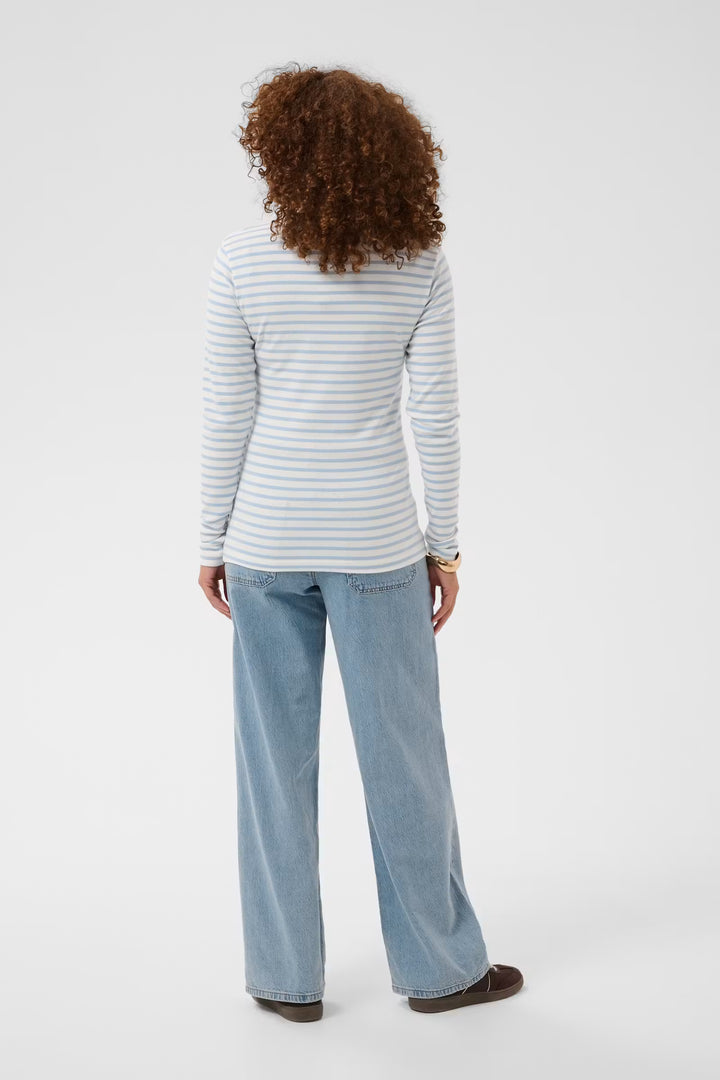 LIDDY T-SHIRT "CHALK/BLUE/BROWN HEART"