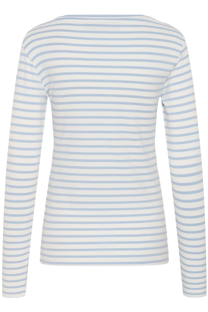 LIDDY T-SHIRT "CHALK/BLUE/BROWN HEART"