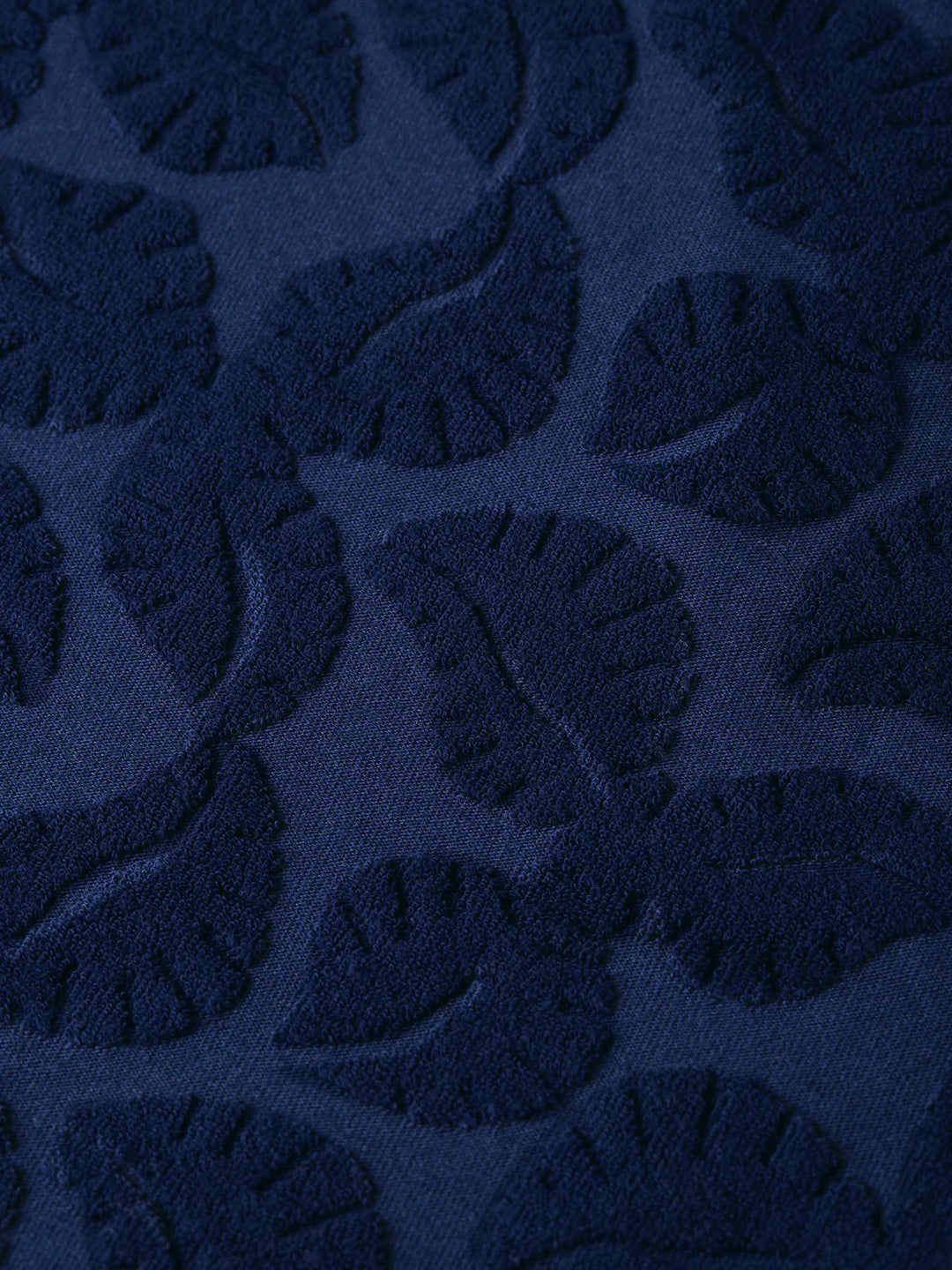 FAVE TERRY JACQUARD RELAXED BERMUDA SHORTS "PAGEANT BLUE"