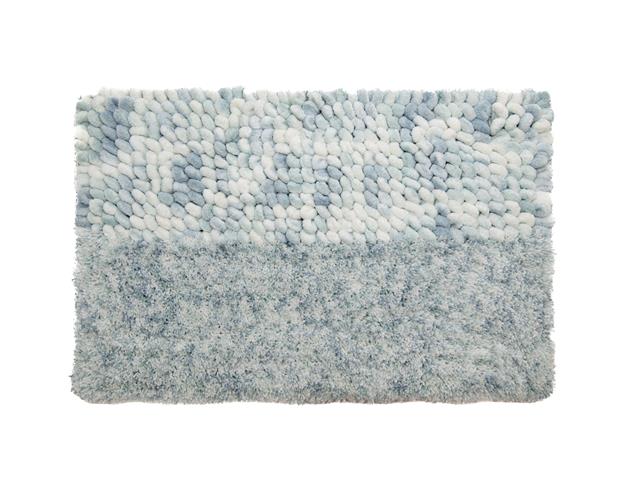 POLY-COTTON HANDWOVEN BATH MAT "BLUE-TONAL"