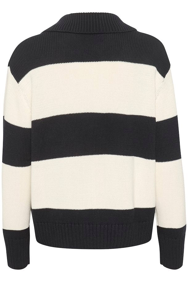 ELINDAPW KNITTED SWEATER "Dark Navy Bold Stripe"