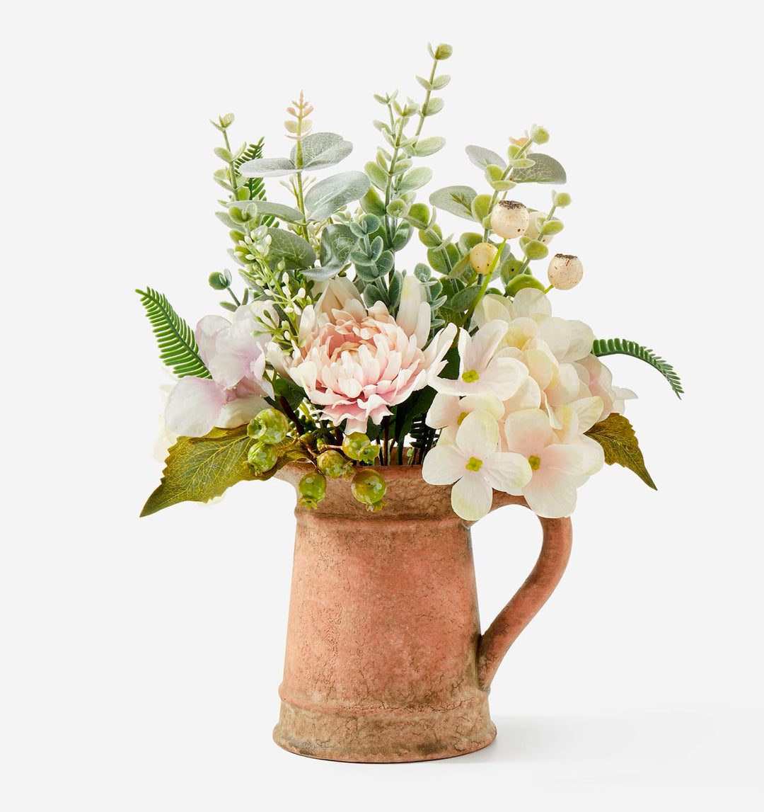 ARTIFICIAL FLORAL BOUQUET WITH VASE