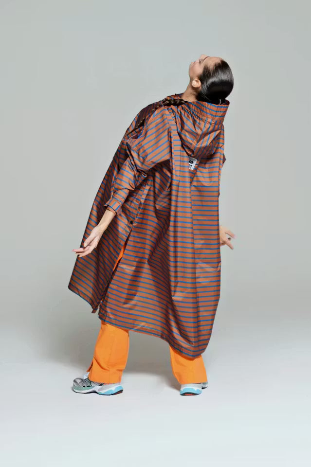 BRETON BROWN BLUE PONCHO