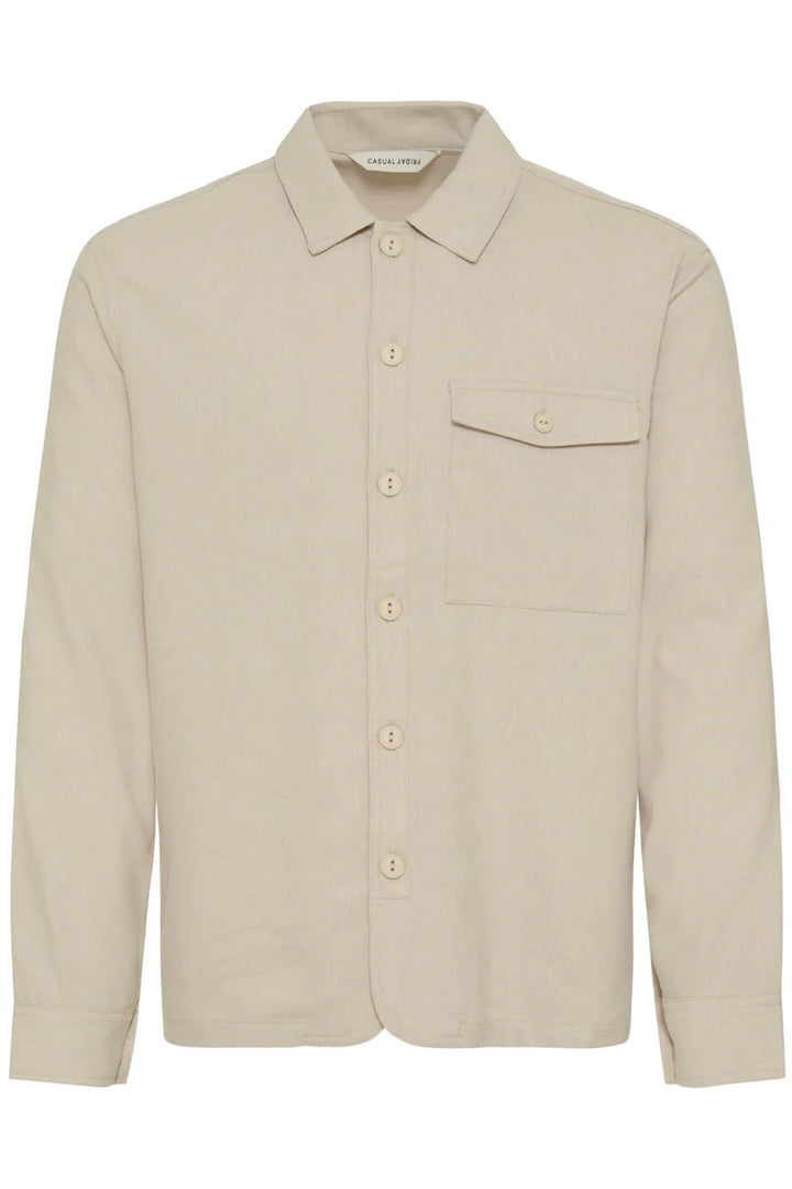 CFBRO LINEN MIX OVERSHIRT "ISLAND FOSSIL"