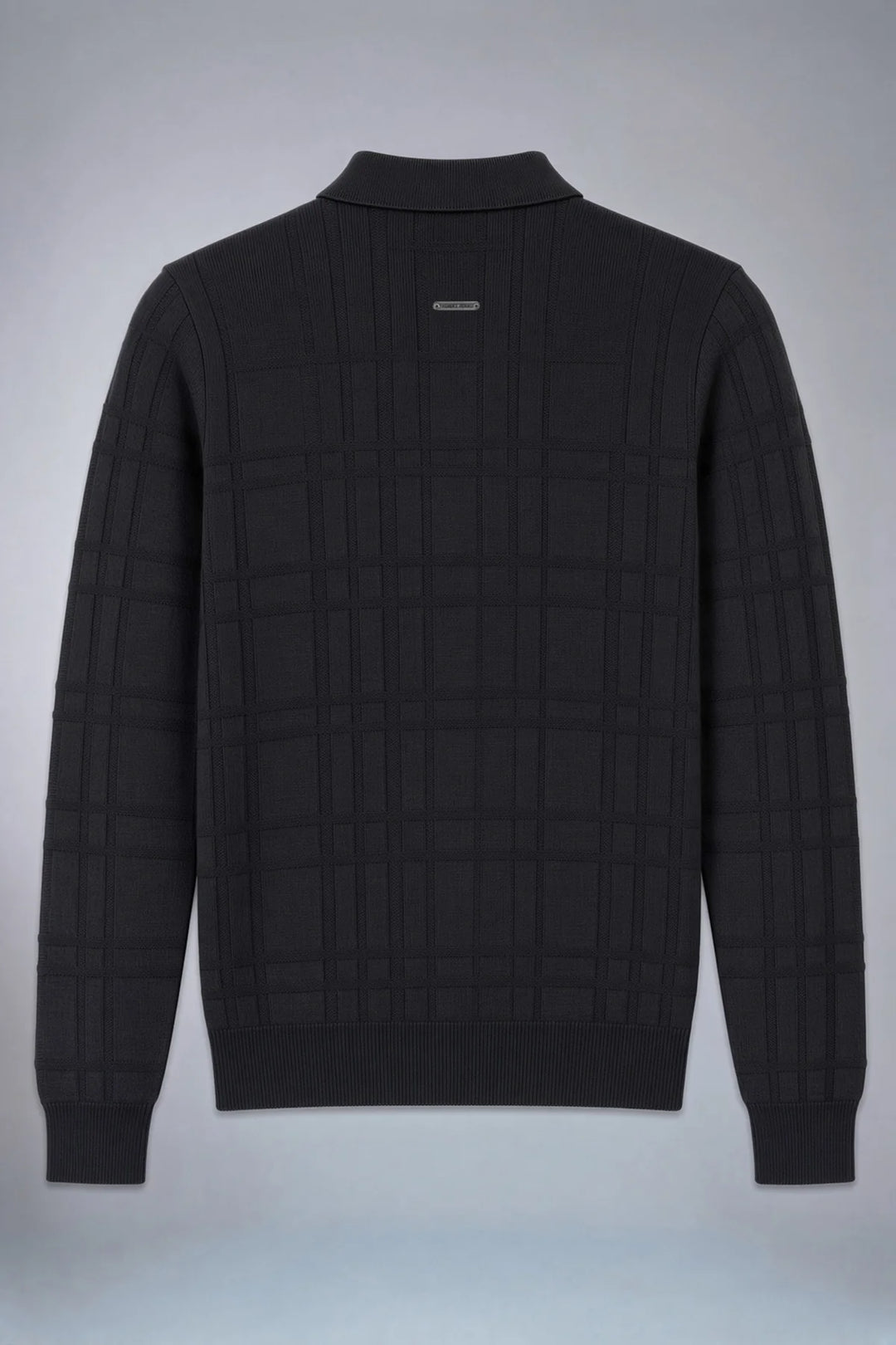 BURGHARD - CASHMERE TOUCH KNIT POLO SWEATER "BLACK"