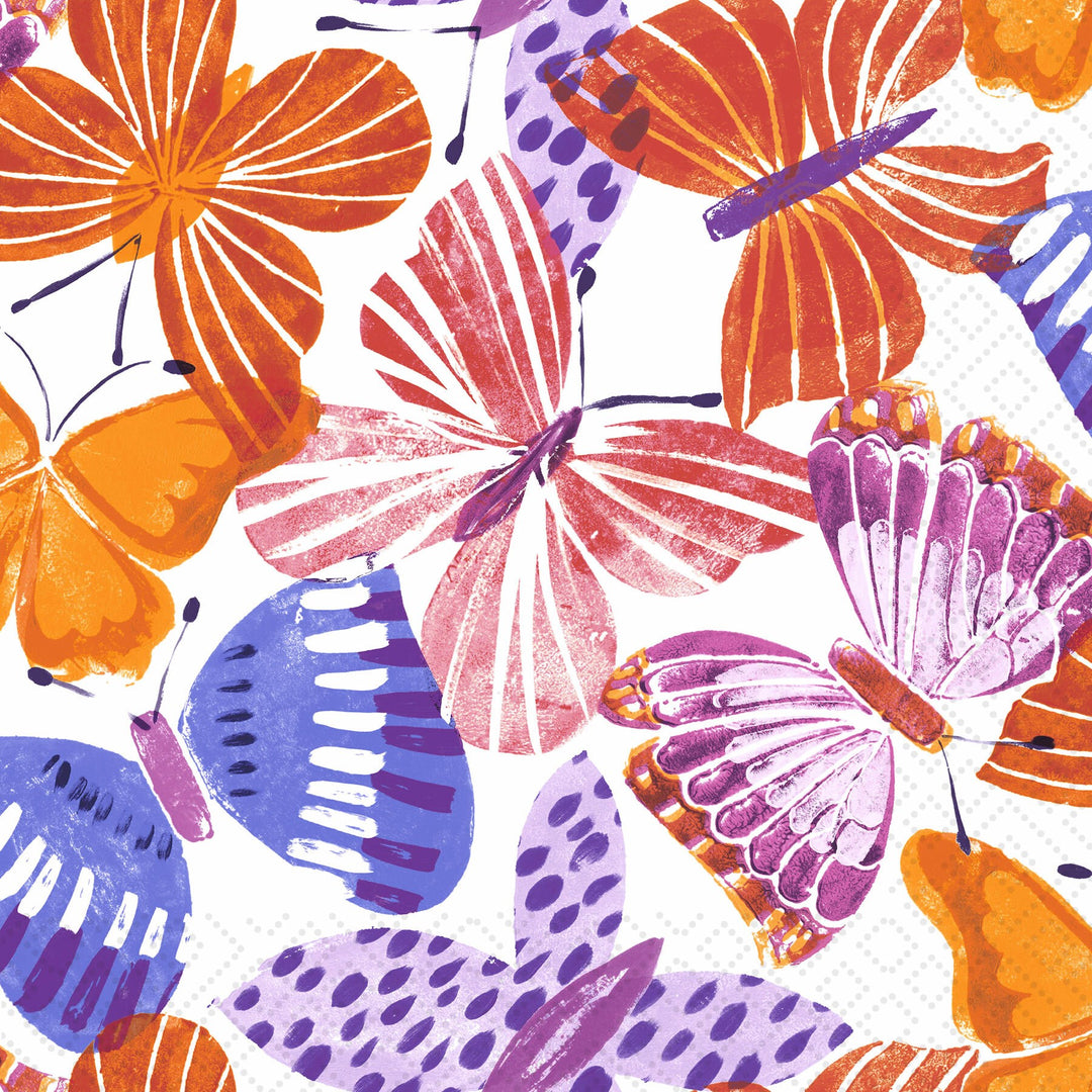 COLORFUL BUTTERFLIES - LUNCHEON NAPKIN