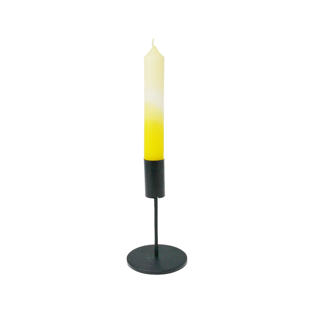 SET OF 2 YELLOW DIP-DYE CANDLES 18CM