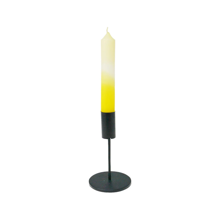 SET OF 2 YELLOW DIP-DYE CANDLES 18CM