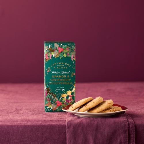 WINTER SPICED ORANGE & CRANBERRY SHORTBREAD 200G