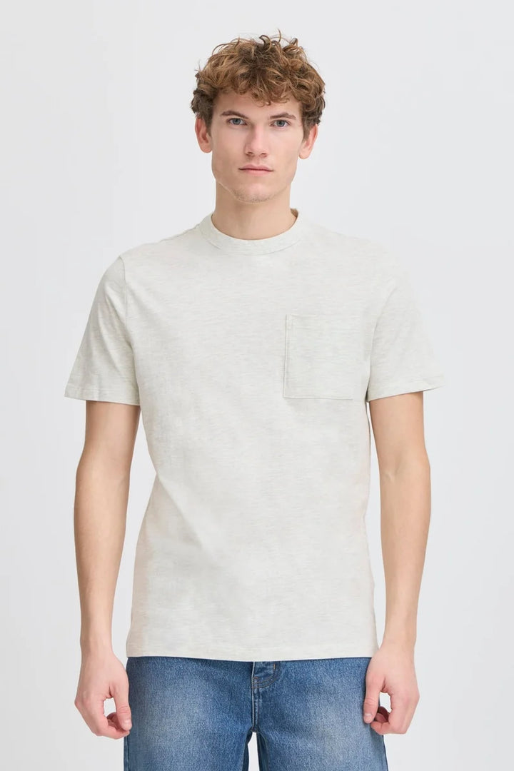 CFJASPER MELANGE T-SHIRT "EGRET MELANGE"