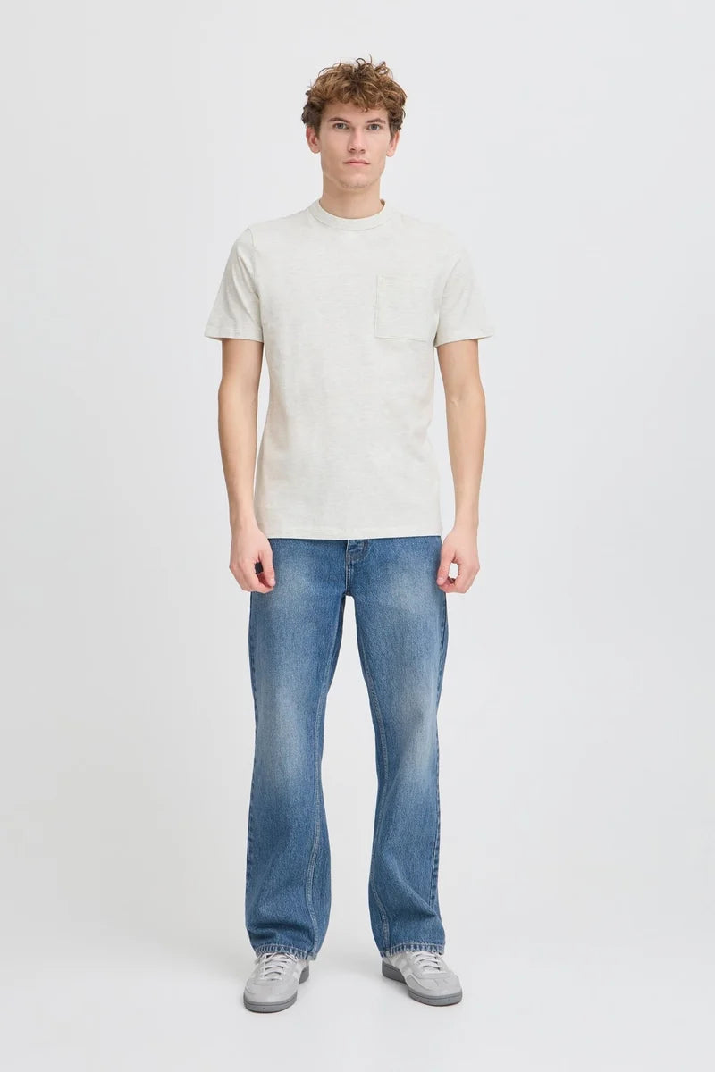 CFJASPER MELANGE T-SHIRT "EGRET MELANGE"